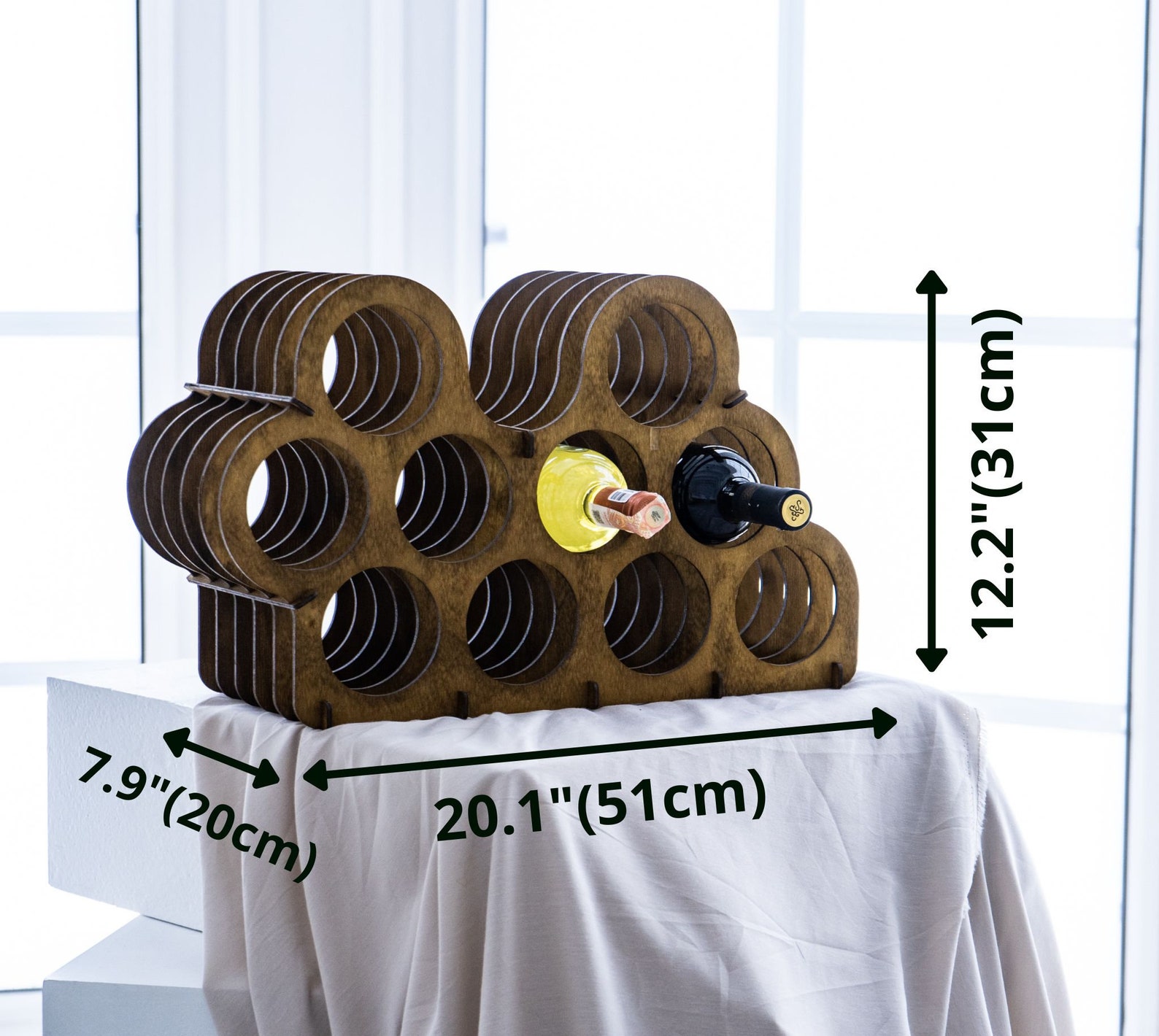 Wine Bottle Holder Wood Wine Bottle Stand Display Etsy