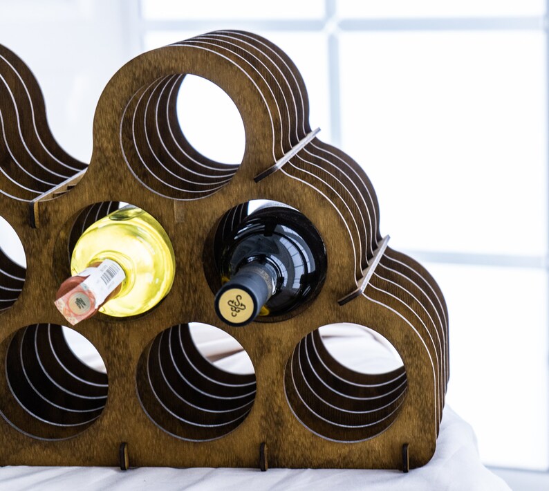 Wine Bottle Holder Wood Wine Bottle Stand Display Etsy