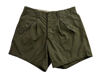 Vintage French Linen Boxer Shorts Underwear Military Armee