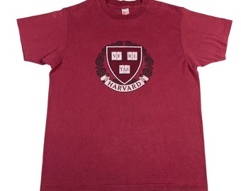 Vintage 1980s Harvard Collegiate T-Shirt Small/Medium