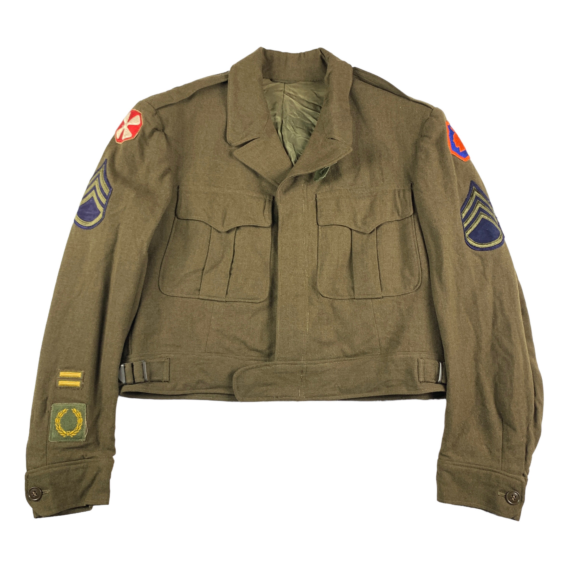 Real Vintage Search Engine 1940S Us Military Wool Officers Field Ike Jacket Size 40R 98Th Infantry Division $174.42 AT vintagedancer.com