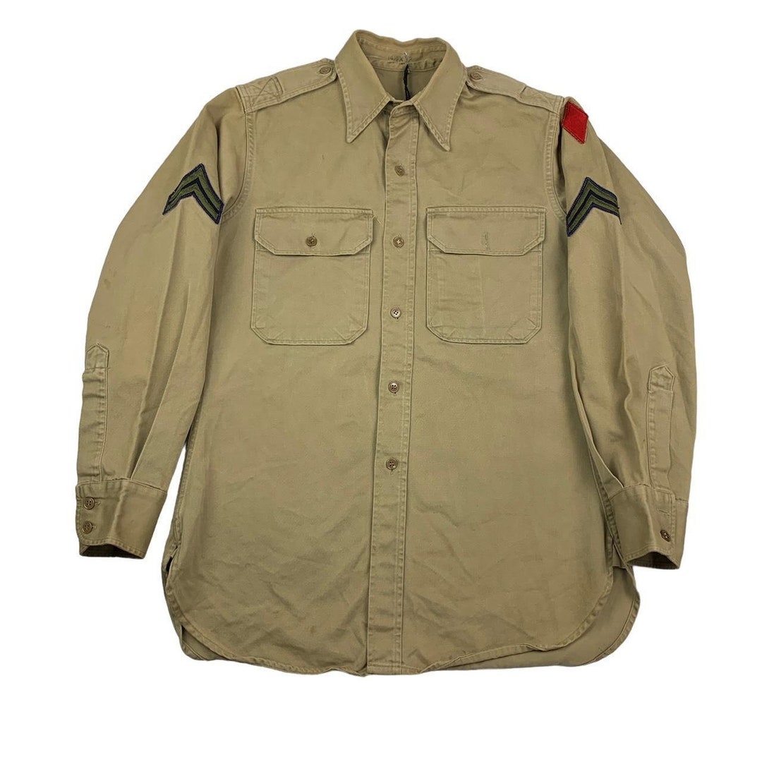 Vintage 1950s Us Army Button up Shirt Size M/L Etsy