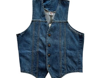 Débardeur en jean GWG Scrubbies vintage des années 1970, taille 38