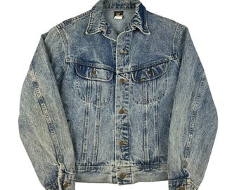 Vintage 1970s 1980s Lee 101 Storm Rider Denim Jacket Made in