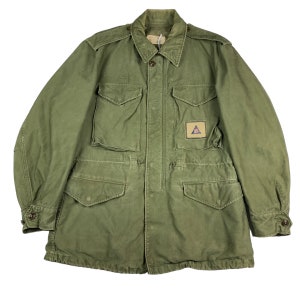 Vintage 1950s US Army M-51 Field Jacket OD Green Full-zip