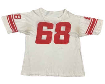 Vintage 1960s/70s Number 68 Short Sleeve Jersey T-Shirt Size Medium