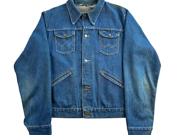 Vintage 1960's -wrangler- 8MZ Inspired Denim Jacket. Gold & Sage
