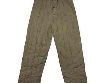 USN 50's 60's N140 Deck Pants Cold Weather Full Lined Olive Green