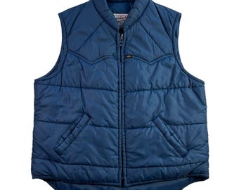 70-80s USA製 Lee Outerwear Quilted Vest Vintage Lee Outerwear Quilted Vest Zip up Dark Green Union Made in