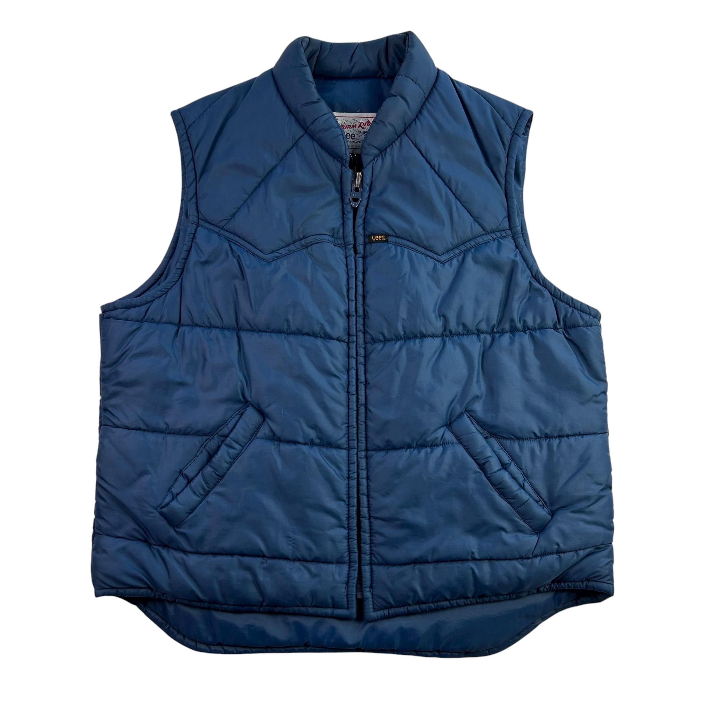 70-80s USA製 Lee Outerwear Quilted Vest Lee quilted vest olive - Black & Blue Shop