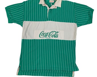 Vintage 1980er Coca Cola Poloshirt Größe M/L