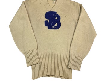 1950s SB Yell Imperial Knit Shaker Sweater Size 38