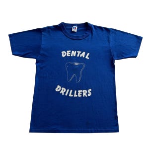 Vintage 1990s Dental Drillers Russell T-Shirt Size Medium