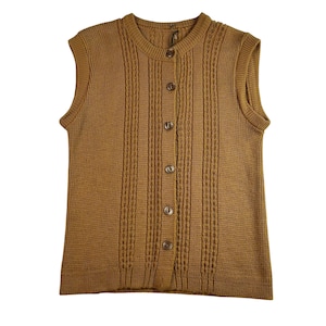 Vintage 1970s Wool Knit Sweater Vest