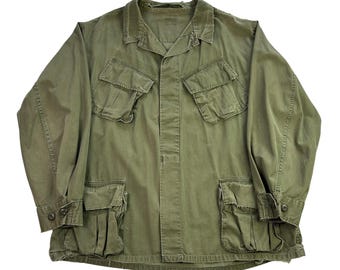 Vintage Us Army Jungle Fatigue Ripstop Poplin Og 107 Jacket Size