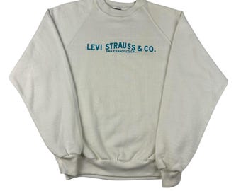 Sudadera Levi's de cuello redondo vintage de los años 80, talla XL