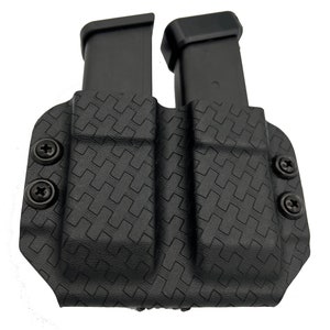 USATAC Dual Double Stack Mag Pouch do Glock 17 - Czarny koszykowy splot Kydex