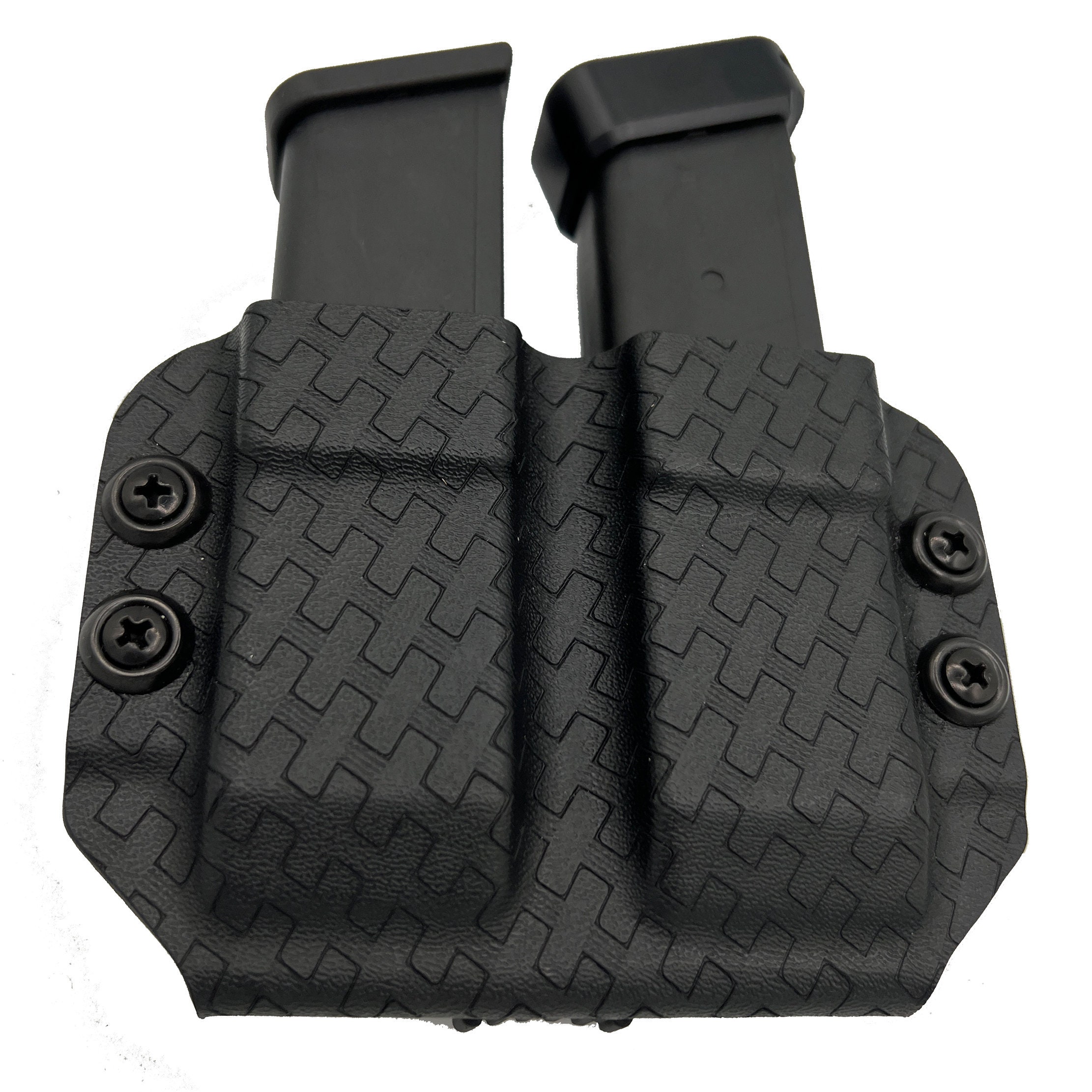USATAC Dual Double Stack Mag Pouch for Glock 17 Black Basket Weave