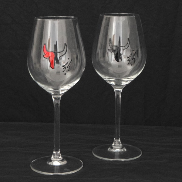 Duo Verres pour le Vin Taureau