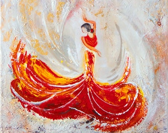 Dipinto, tela Ballerina di flamenco Flamenco