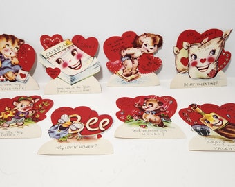 Vintage Valentine Set with Envelopes