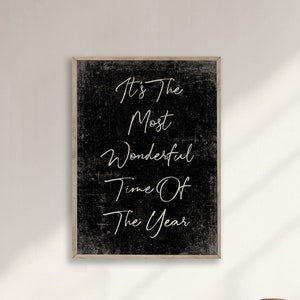 Black Christmas Wall Art, Farmhouse Christmas Wall Decor, Vintage Christmas Prints, Neutral Christmas Printable, Instant Digital Download