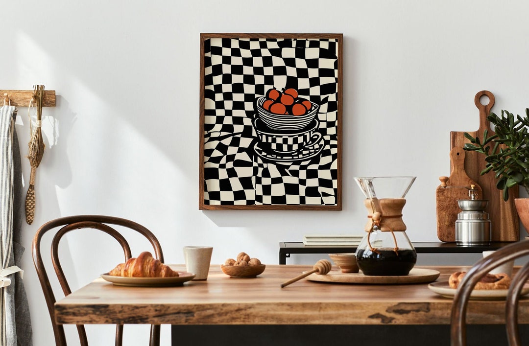 Retro Kitchen Wall Art, Aesthetic Kitchen Decor, Kitchen Print ...