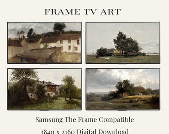 Vintage Farmhouse Frame TV Art Set | Rustic Countryside Collection | Samsung Frame TV Art Bundle | Cottagecore Wall Art Download
