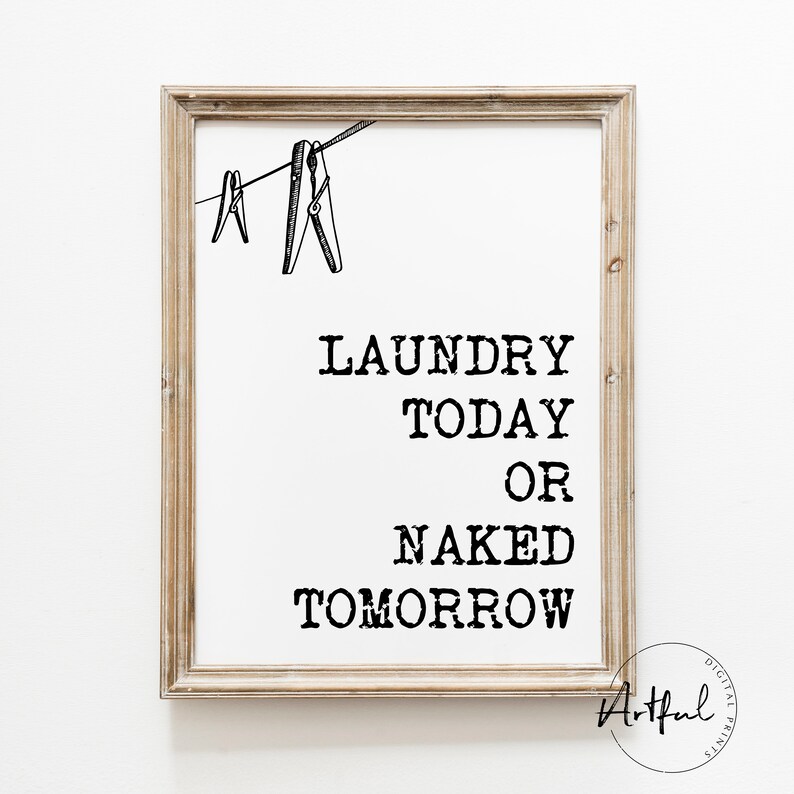 Laundry Room Sign Printable, Funny Laundry Room Decor, Laundry Wall Art