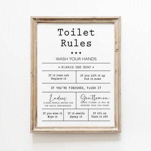 Bathroom Wall Art, Set of 8 Printables, Fun Bathroom Decor, Retro ...