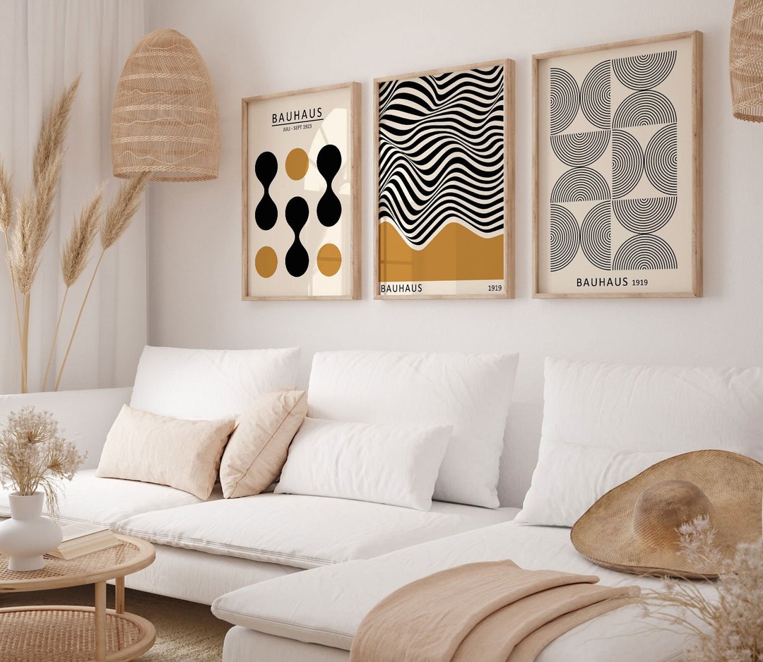 Bauhaus Exhibition Wall Art, Set of 3, Retro Art Printable, Printable ...