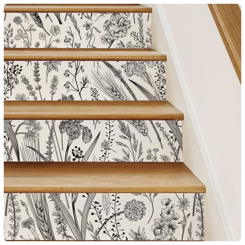 Peel and Stick Wallpaper Stair Riser Decal Removable Stickers Etsy