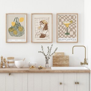 Kitchen Wall Art, Kitchen Print Set of 6, Aesthetic Kitchen Decor, Dining Room Wall Decor ...