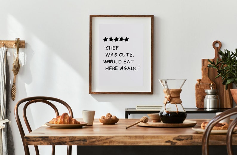 Kitchen Wall Art, Aesthetic Kitchen Decor, Cute Kitchen Art, Kitchen