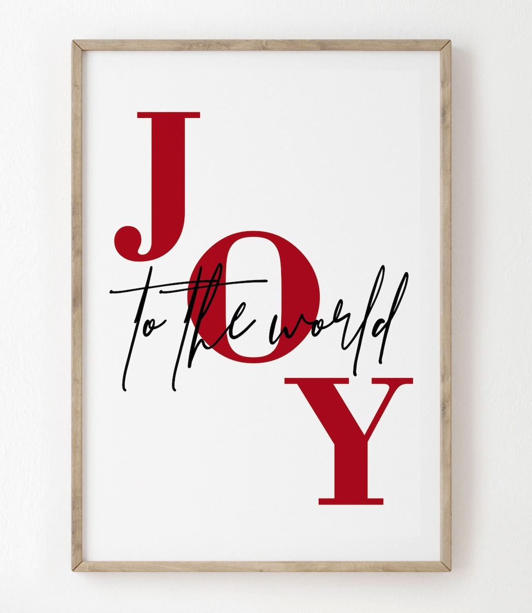 Joy to the World Poster Cozy Christmas Wall Decor Christmas Etsy