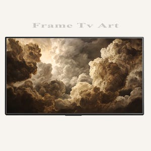 Art dramatique Cloud Frame pour Samsung The Frame | Tableau classique ciel maussade | Téléchargement numérique