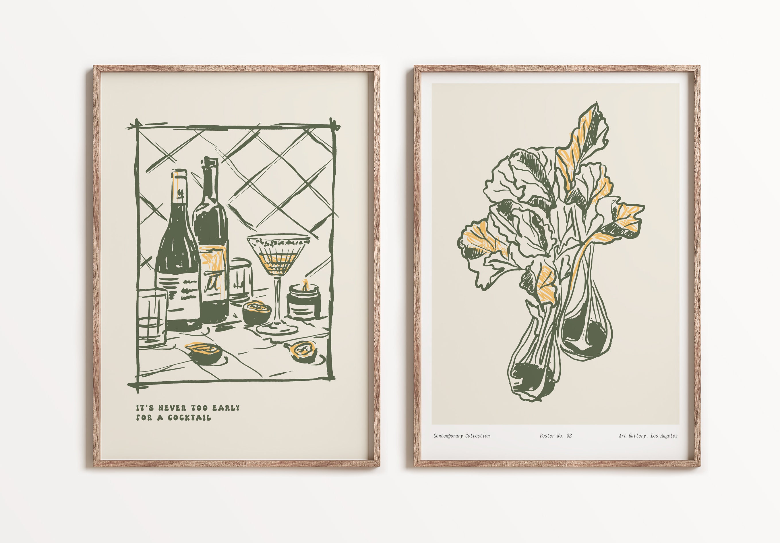 Kitchen Wall Art, Kitchen Print Set of 7, Aesthetic Kitchen Decor ...
