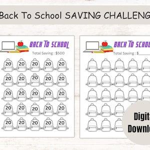 Back To School Saving Challenge