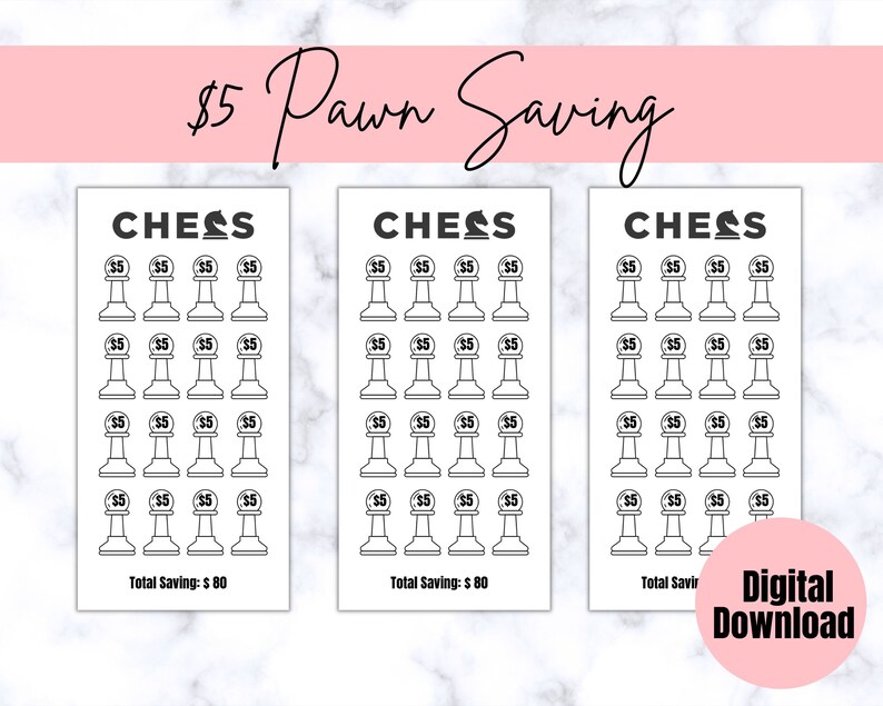 Chess Saving Tracker Bundle - Etsy