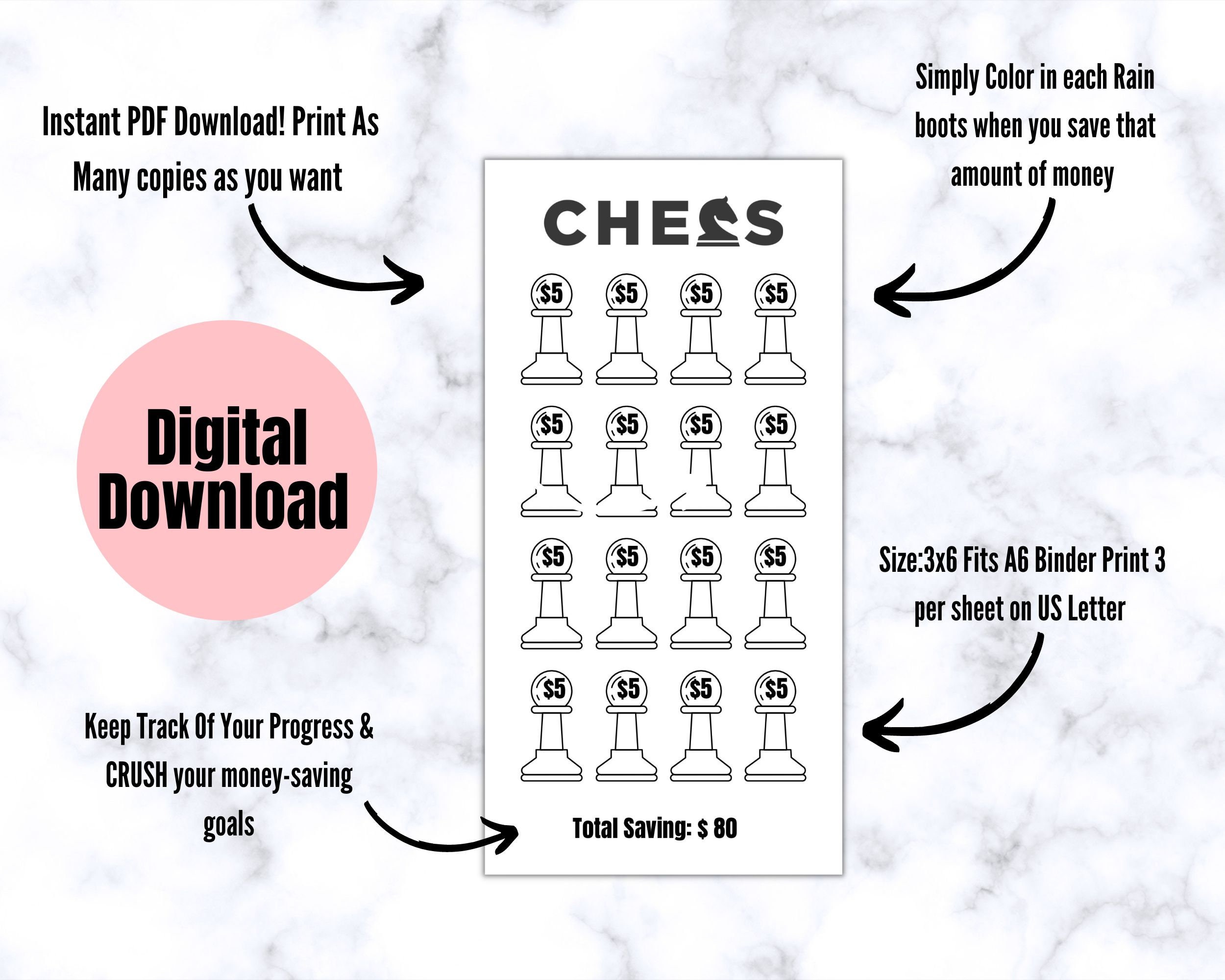 Chess Saving Tracker Bundle - Etsy