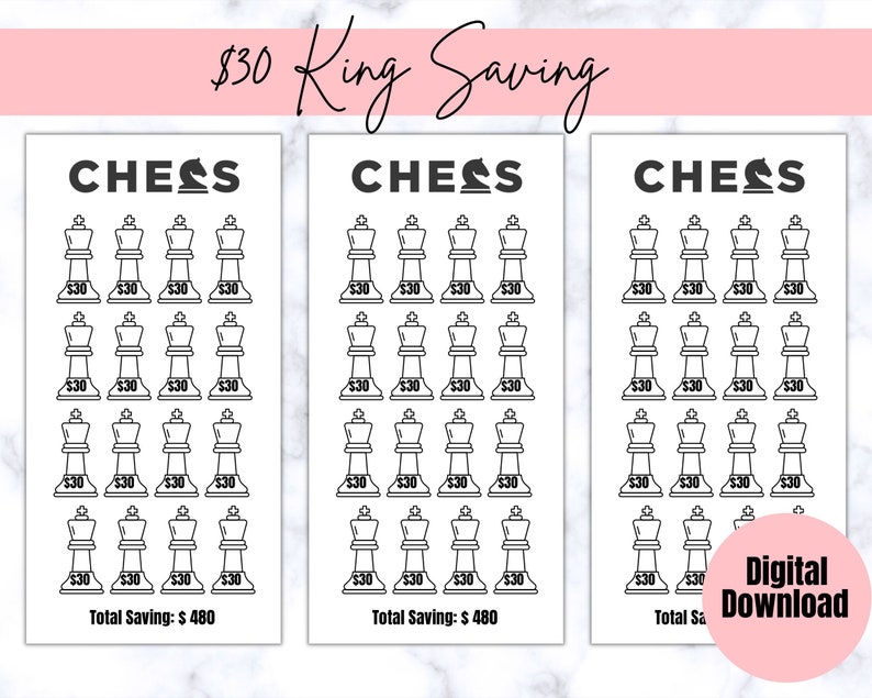 Chess Saving Tracker Bundle - Etsy