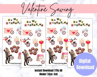 Happy Valentine Day Saving Tracker
