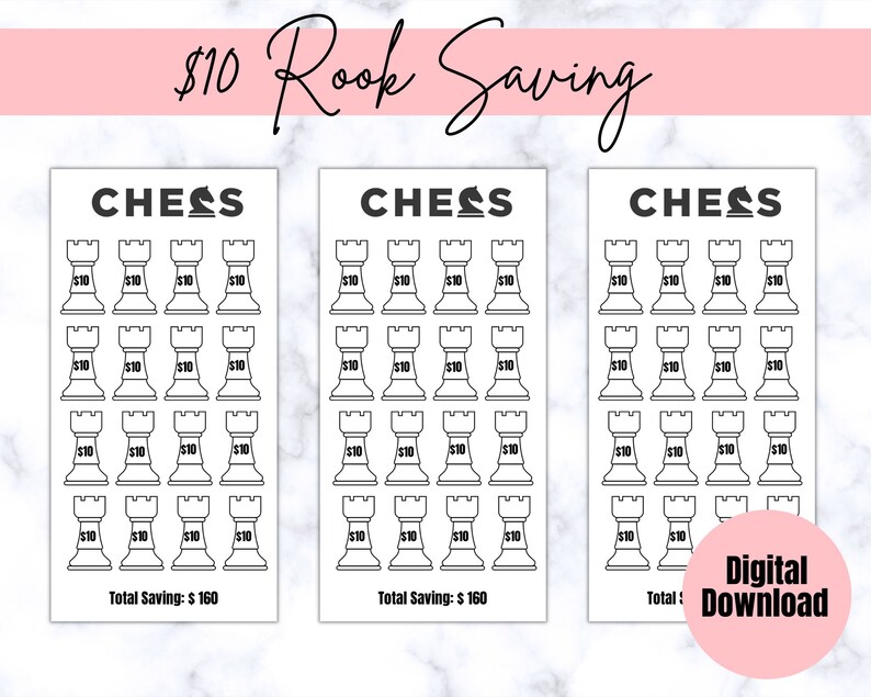 Chess Saving Tracker Bundle - Etsy