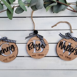 Personalized Family Name Christmas Ornament