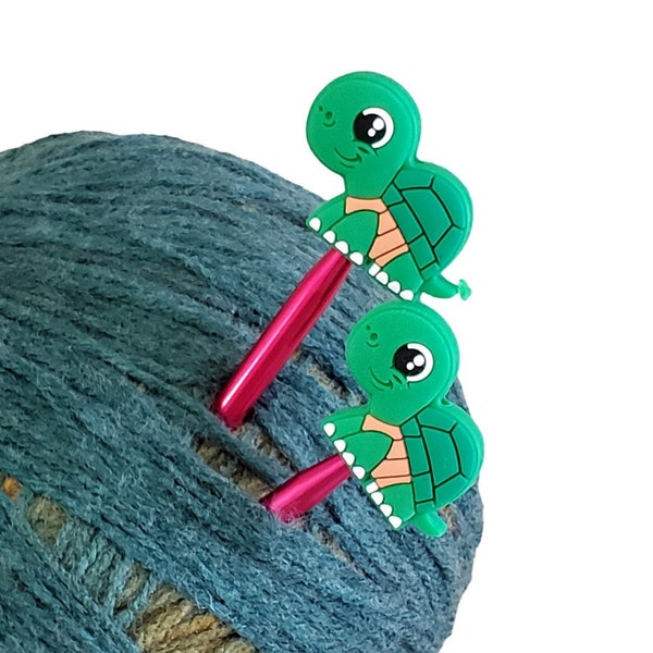 Turtle Knitting Needle Point Protectors, Stitch Stoppers, Needle Stoppers, Needle Holders