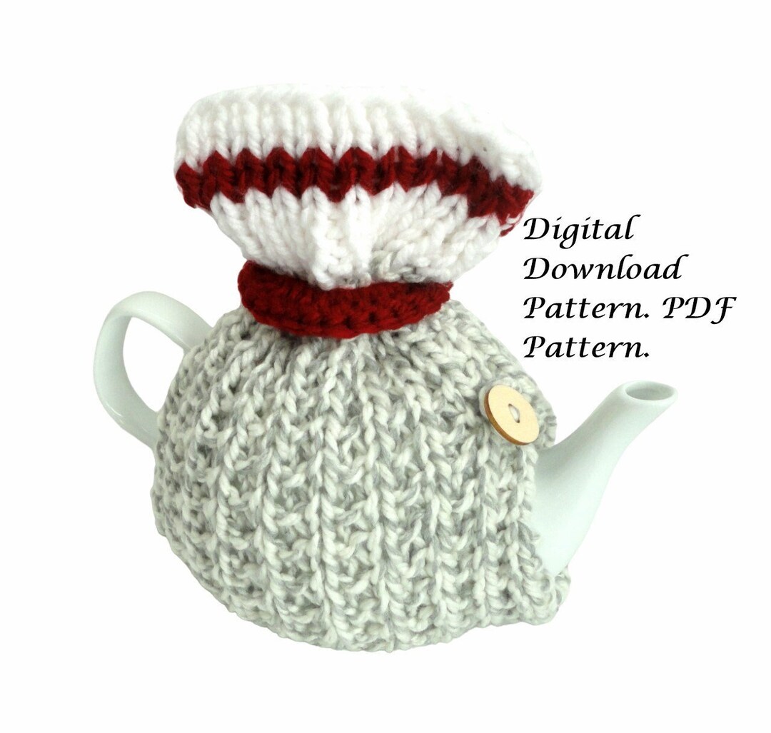 Tea Cozy Pattern KNITTING PATTERN Chunky Knit Tea Cozy Pattern for Full