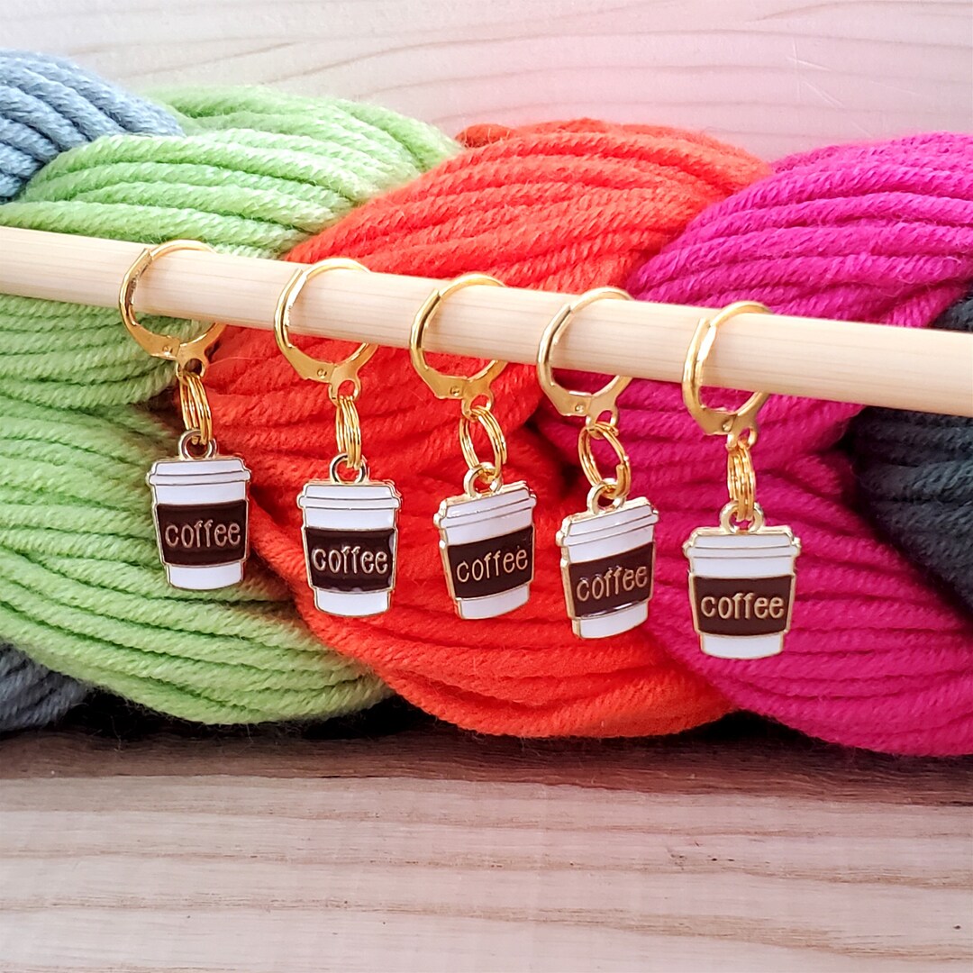 Stitch Markers for Knitting or Crochet, Row Counter, Set of 5 Progress ...
