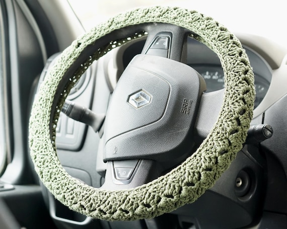 Crochet Steering Wheel Cover Pattern: Boho Vintage Steering Wheel Cozy Car Vehicle Accessories Cover, Video Tutorial, Instant Download