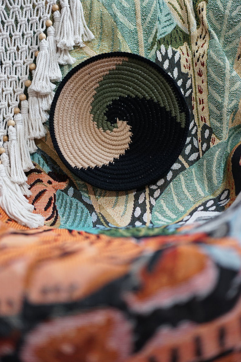 Boho Crochet Wall Art Pattern Set | Spiral & Geometric Crochet Plate ...