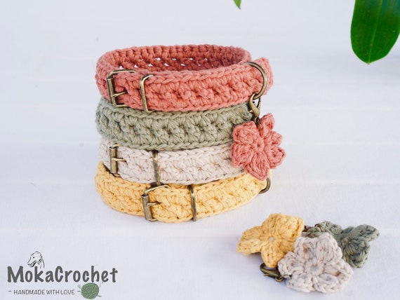Dog Collar & Leash Crochet Pattern PDF + Video | Boho Pet Accessory | Digital Download | Step-by-Step Tutorial, Boho Pet Gift Idea